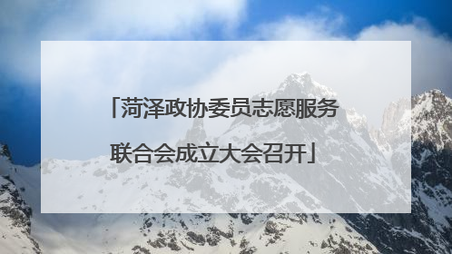 菏泽政协委员志愿服务联合会成立大会召开